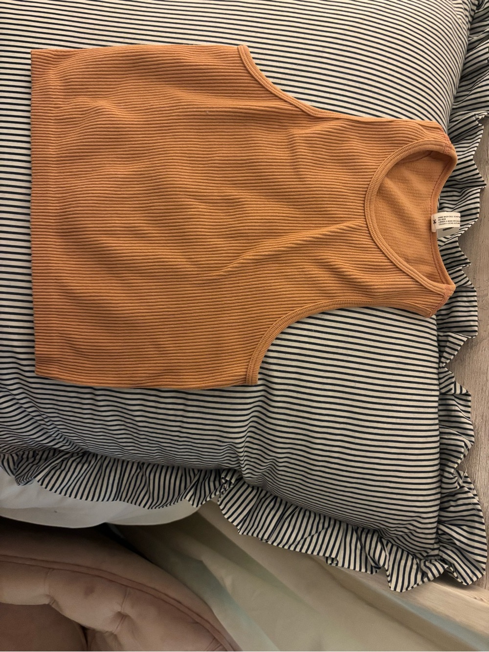 Love Tree Girls Ribbed Tank Top - Burnt Orange